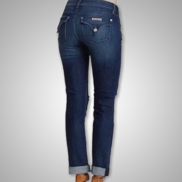 { Hudson Jeans } - Bacara Crop Straight Cuffed Jeans - Picture 2 of 6